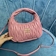 Miumiu Small Pink Wander Matelassé Shoulder Bag - 23x13x7cm - 1