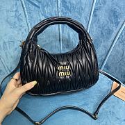 Miumiu Small Black Wander Matelassé Shoulder Bag - 23x13x7cm - 3