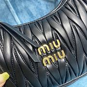 Miumiu Small Black Wander Matelassé Shoulder Bag - 23x13x7cm - 2