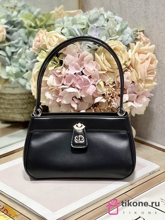 Dior Small Key Bag Black Box Calfskin - 22x12.5x12cm - 1