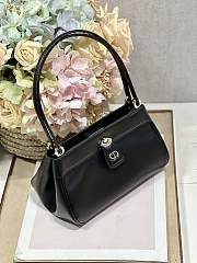 Dior Small Key Bag Black Box Calfskin - 22x12.5x12cm - 5