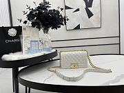 Chanel 20 Mini Leboy White Caviar Leather With Gold Hardware - 1