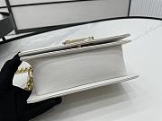 Chanel 20 Mini Leboy White Caviar Leather With Gold Hardware - 3