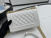 Chanel 20 Mini Leboy White Caviar Leather With Gold Hardware - 5