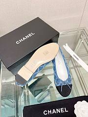 Chanel Ballet Blue Denim Flat Shoes  - 2