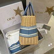 Dior Blue Lady Wicker A456256 Size 24cm - 5