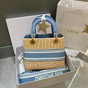 Dior Blue Lady Wicker A456256 Size 24cm - 4