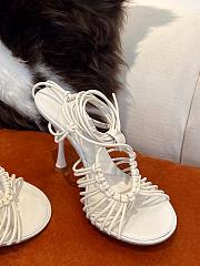 Bottega Veneta White Dot Sandals - 2