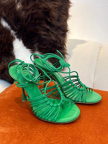Bottega Veneta Green Dot Sandals
