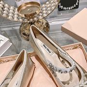 Miumiu Ballerinas Gold Flats Shoes - 3