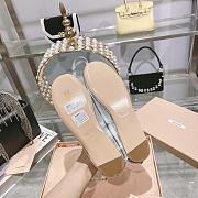 Miumiu Ballerinas Silver Flats Shoes - 5