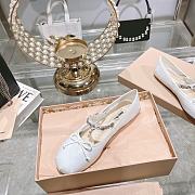 Miumiu Ballerinas White Flats Shoes - 2