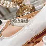 Miumiu Ballerinas White Flats Shoes - 3