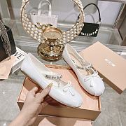 Miumiu Ballerinas White Flats Shoes - 5