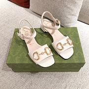 Gucci Sandals With Horsbit In White - 1