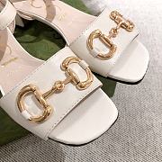 Gucci Sandals With Horsbit In White - 5