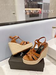 YSL T-strap 85mm Espadrille Wedge Sandals - 2