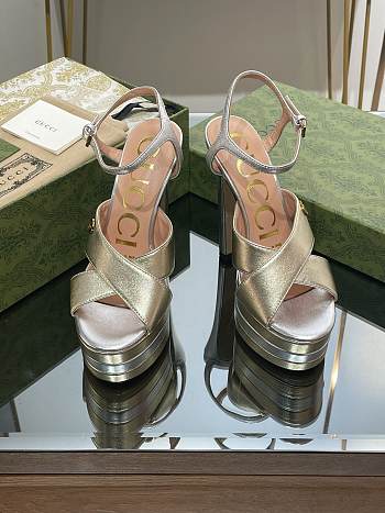 Gucci 2023 Silver High Heel Sandals V122221