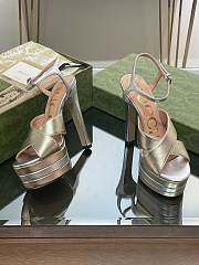 Gucci 2023 Silver High Heel Sandals V122221 - 5