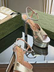 Gucci 2023 Silver High Heel Sandals V122221 - 4