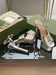 Gucci 2023 Silver High Heel Sandals V122221 - 3