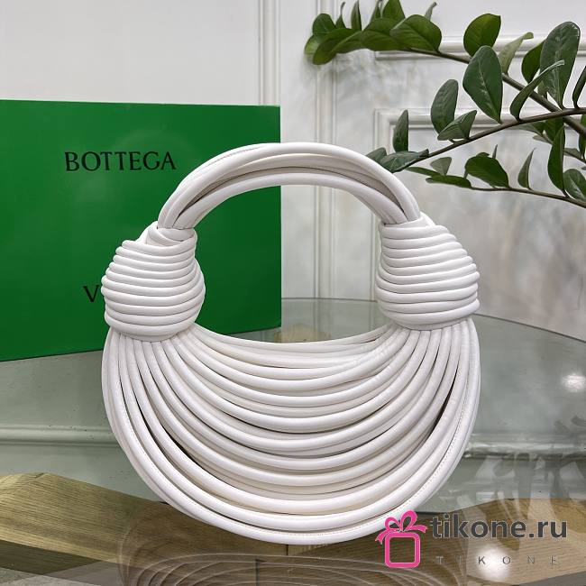 Bottega Veneta Mini Jodie Tubular White Hobo Bag - 22x6.5x15.5cm - 1