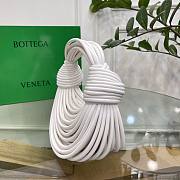 Bottega Veneta Mini Jodie Tubular White Hobo Bag - 22x6.5x15.5cm - 2