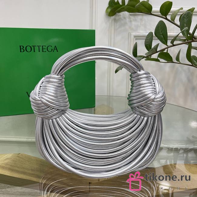 Bottega Veneta Mini Jodie Tubular Silver Hobo Bag - 22x6.5x15.5cm - 1