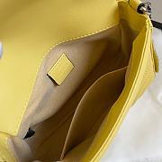 GG Yellow Leather Marmont Quilted Small Shoulder Bag - 21x8x15cm - 4