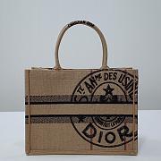 Dior Book Tote Jute Canvas Embroidered A406225 - 36.5x28x14cm - 3