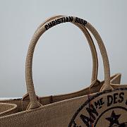 Dior Book Tote Jute Canvas Embroidered A406225 - 36.5x28x14cm - 4