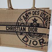 Dior Book Tote Jute Canvas Embroidered A406225 - 36.5x28x14cm - 5