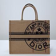 Dior Book Tote Jute Canvas Embroidered A417664 - 41.5x34.5x16cm - 4