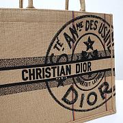 Dior Book Tote Jute Canvas Embroidered A417664 - 41.5x34.5x16cm - 2