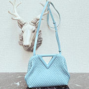 Bottega Veneta Small Light Blue Quilted Point Bag - 24x16x8cm - 4