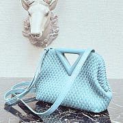 Bottega Veneta Small Light Blue Quilted Point Bag - 24x16x8cm - 3