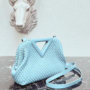 Bottega Veneta Small Light Blue Quilted Point Bag - 24x16x8cm - 2