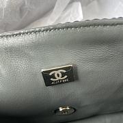 Chanel Mini Flap Bag Sequins Silver Size 20cm - 5