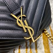 Saint Laurent Quilted Black Logo Plaque Shoulder Bag - 24x17x6,5cm - 4