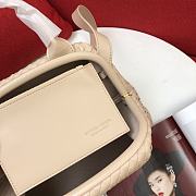 Bottega Veneta Handle Intrecciato Beige Leather Tote Bag - 34x11x26cm - 5