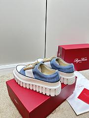 Roger Vivier Blue Denim Platform Shoes V130604 - 2