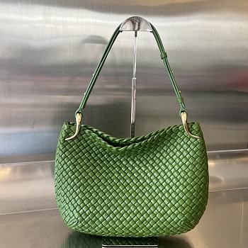 Bottega Veneta Larger Clicker In Green Shoulder Bag A685724 - 38x25x10cm