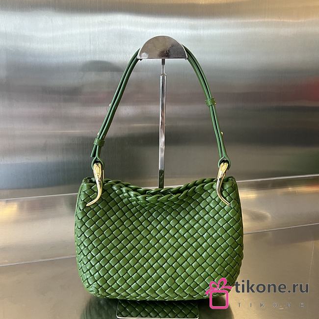 Bottega Veneta Small Clicker In Green Shoulder Bag A685733 - 27x19x11.5cm - 1