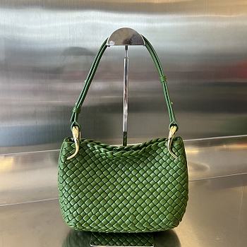 Bottega Veneta Small Clicker In Green Shoulder Bag A685733 - 27x19x11.5cm