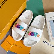 Louis Vuitton Love Logo White Slippers - 2