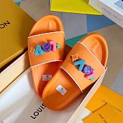 Louis Vuitton Love Logo Orange Slippers - 4
