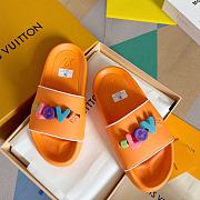 Louis Vuitton Love Logo Orange Slippers - 3