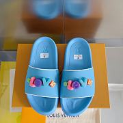 Louis Vuitton Love Logo Blue Slippers - 1