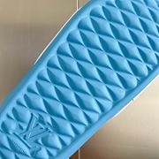 Louis Vuitton Love Logo Blue Slippers - 5