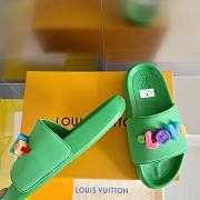 Louis Vuitton Love Logo Green Slippers - 4